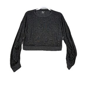Zella Crop Sweater Girls XL (14-16) Black  Long-Sleeved‎